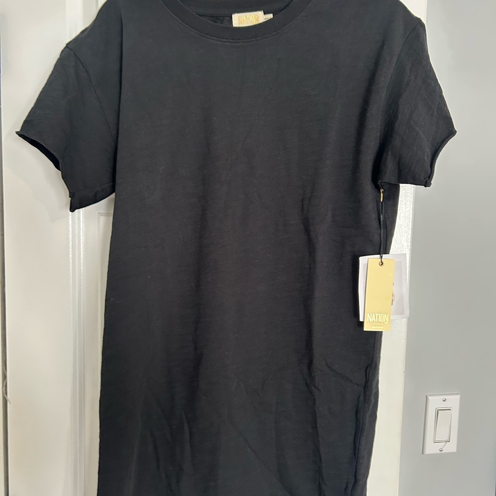 Anthropologie Black T-Shirt Dress